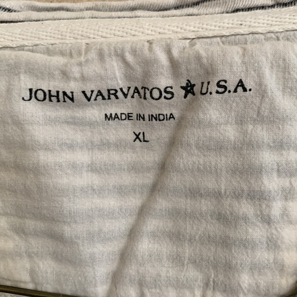 Men’s John Varvatos Star USA EMMETT T-Shirt Size XL Ivory and Black - Picture 2 of 9